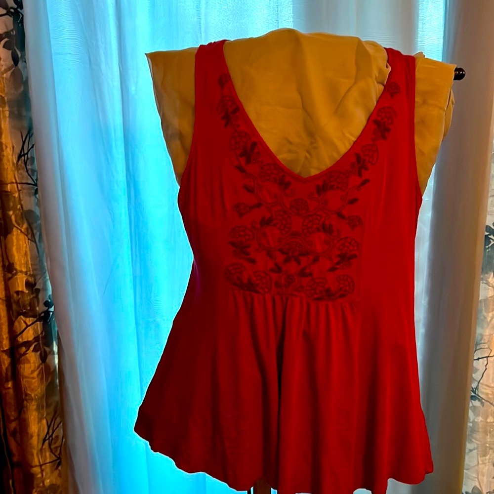 Empire waist Torrid sleeveless shirt size  1 Torrid’s sizing